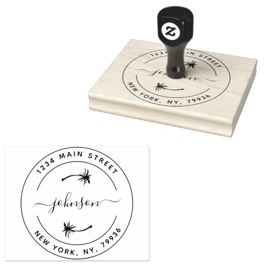 Creëer Uw eigen, modern retouradres Rubberstempel (Gestempeld)