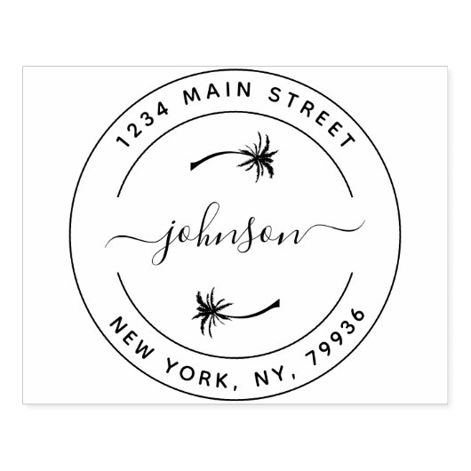 Creëer Uw eigen, modern retouradres Rubberstempel (Afrduk)