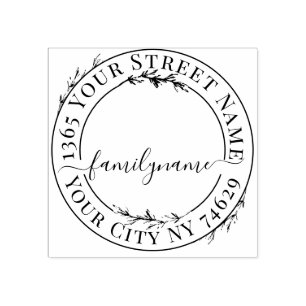 Creëer Uw eigen, modern retouradres Rubberstempel