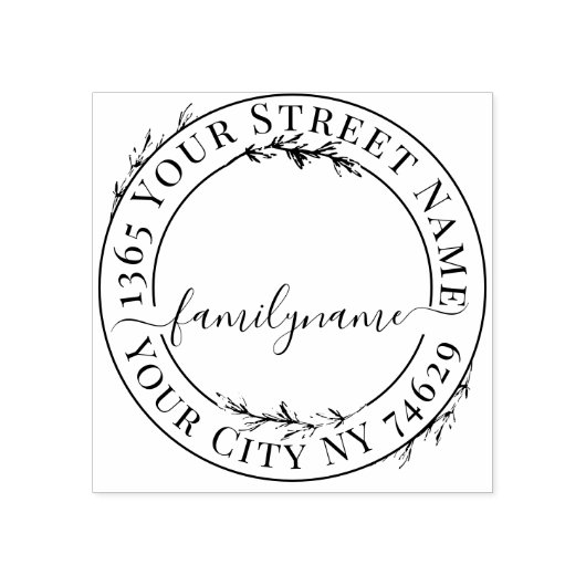 Creëer Uw eigen, modern retouradres Rubberstempel (Afrduk)