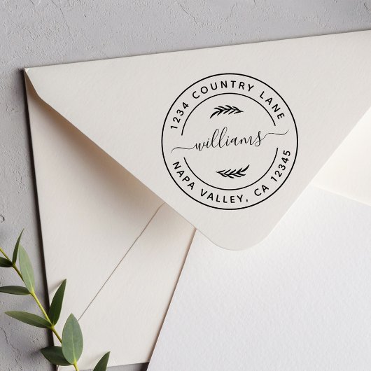 Creëer Uw eigen, modern retouradres Rubberstempel