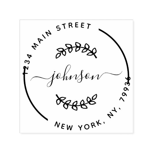 Creëer Uw eigen, modern retouradres Zelfinktende Stempel (Design)