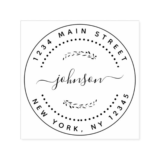 Creëer Uw eigen, modern retouradres Zelfinktende Stempel (Design)