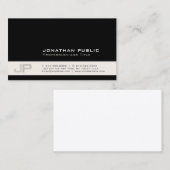 Creëer Uw eigen modern stijlvol kleurenmonogram Visitekaartje (Voorkant / Achterkant)