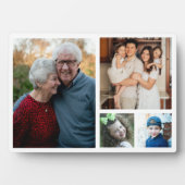 Creëer Uw Eigen Moderne 4 Familie Fotocollage Fotoplaat (voorkant)
