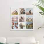 Creëer uw eigen moderne 9 foto collage plein imitatie canvas print<br><div class="desc">Creëer uw eigen aangepaste fotocollage faux canvas print met 9 van uw favoriete afbeeldingen.</div>