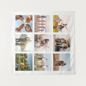 Creëer uw eigen moderne 9 foto collage plein wandkleed (Voorkant (horizontaal))