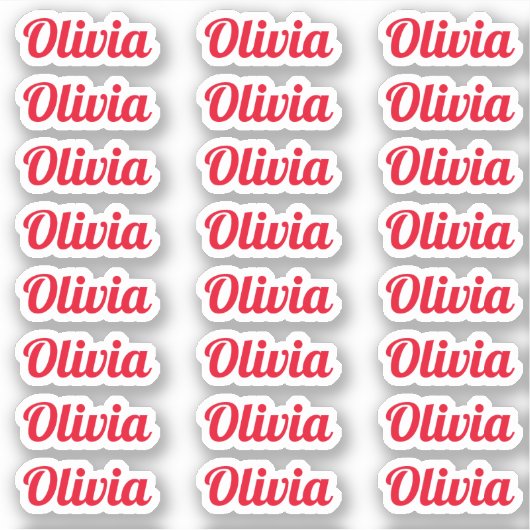 Creëer Uw Eigen Moderne Aangepaste Naam van het Ma Sticker (Voorkant)