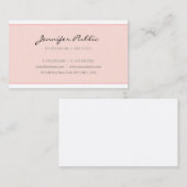 Creëer Uw eigen moderne Blush Pink Minimalist Visitekaartje (Voorkant / Achterkant)