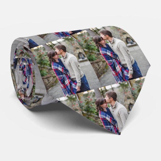 Creëer Uw Eigen Moderne Collage Foto's Jubileum Stropdas (Opgerold)