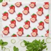 Creëer Uw eigen moderne design aardbei Sjabloon Theedoek (Gevouwen)