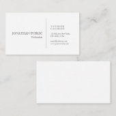 Creëer Uw eigen moderne, eenvoudige elegant Visitekaartje (Voorkant / Achterkant)