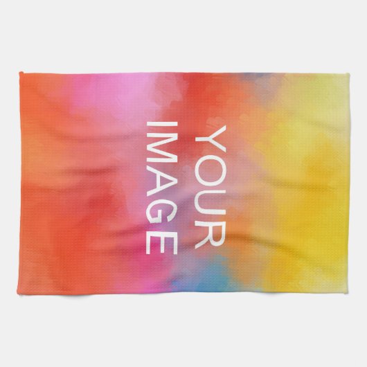 Creëer Uw eigen moderne eenvoudige elegante Sjablo Theedoek (Horizontaal)