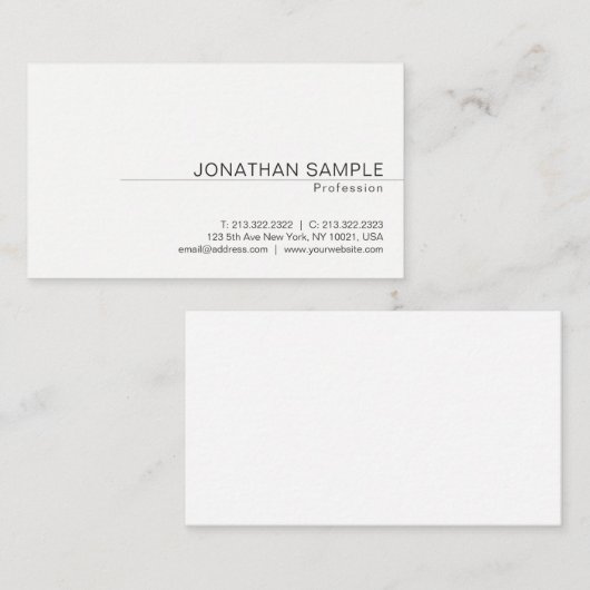 Creëer Uw eigen moderne, eenvoudige glin Visitekaartje (Voorkant / Achterkant)