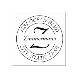 Creëer Uw eigen, moderne eenvoudige monogram Rubberstempel