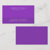 Creëer Uw eigen moderne elegante blauwe violette v Visitekaartje (Voorkant / Achterkant)