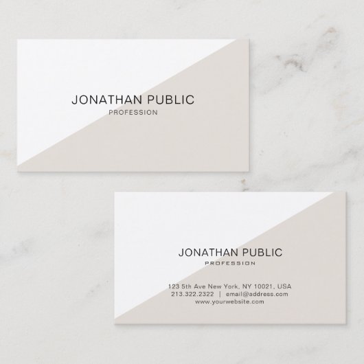 Creëer Uw eigen moderne, elegante gladde glin Visitekaartje (Voorkant / Achterkant)