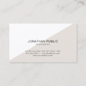 Creëer Uw eigen moderne, elegante gladde glin Visitekaartje (Achterkant)