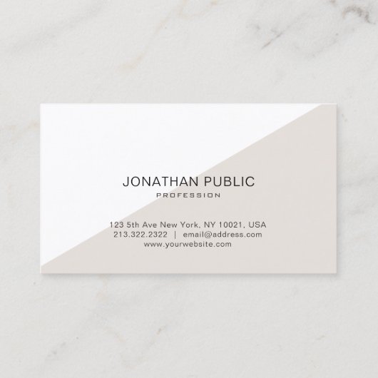 Creëer Uw eigen moderne, elegante gladde glin Visitekaartje (Achterkant)