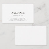 Creëer Uw eigen moderne elegante minimalistische v Visitekaartje (Voorkant / Achterkant)