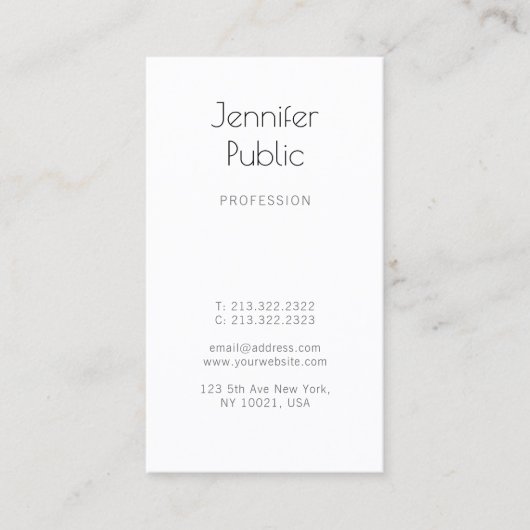 Creëer Uw eigen moderne, elegante vormgeving met d Visitekaartje (Voorkant)