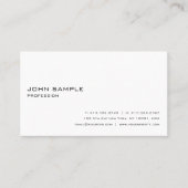 Creëer uw eigen moderne elegante witte eenvoudige visitekaartje (Voorkant)