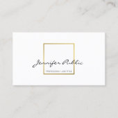 Creëer Uw eigen moderne, elegante witte goudschoon Visitekaartje (Voorkant)