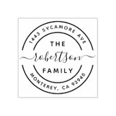 Creëer Uw eigen, moderne familienaam Return-adres Rubberstempel (Afrduk)