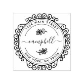 Creëer Uw eigen, moderne familienaam Return-adres Rubberstempel (Afrduk)