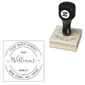 Creëer Uw eigen, moderne familienaam Return-adres Rubberstempel (Gestempeld)