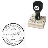 Creëer Uw eigen, moderne familienaam Return-adres Rubberstempel (Gestempeld)
