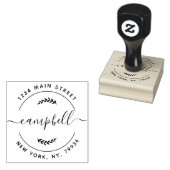Creëer Uw eigen, moderne familienaam Return-adres Rubberstempel (Gestempeld)