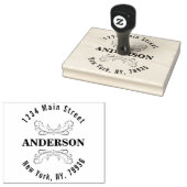 Creëer Uw eigen, moderne familienaam Return-adres Rubberstempel (Gestempeld)