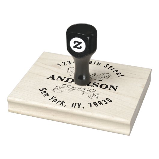 Creëer Uw eigen, moderne familienaam Return-adres Rubberstempel (Stempel)