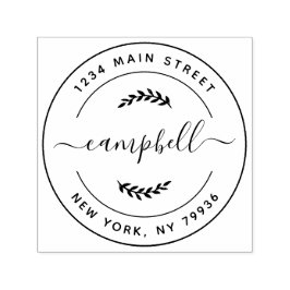 Creëer Uw eigen, moderne familienaam Return-adres Zelfinktende Stempel