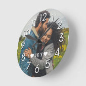 Creëer uw eigen moderne foto met één foto ronde klok (Hoek)