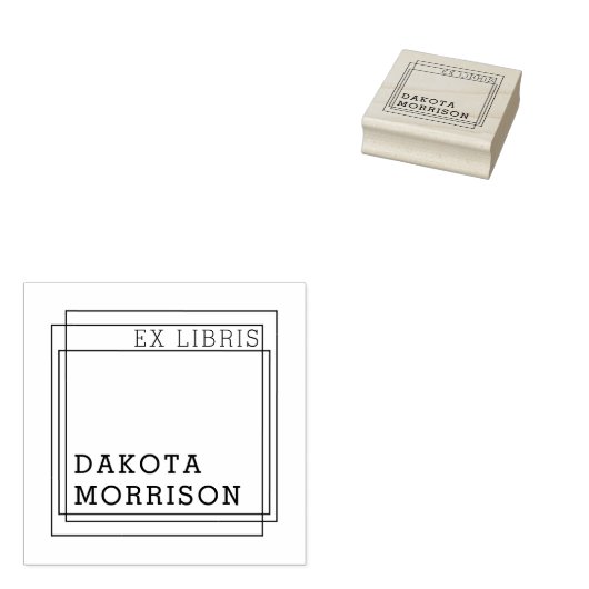 Creëer Uw eigen moderne geometrische ex libris naa Rubberstempel (Gestempeld)