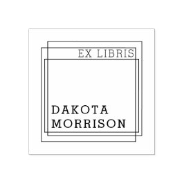 Creëer Uw eigen moderne geometrische ex libris naa Rubberstempel