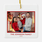 Creëer Uw eigen moderne gepersonaliseerde familief Keramisch Ornament (Voorkant)