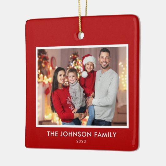 Creëer Uw eigen moderne gepersonaliseerde familief Keramisch Ornament (Links)