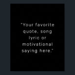 Creëer uw eigen moderne gepersonaliseerde offerte  poster<br><div class="desc">Creëer uw eigen aangepaste quote poster muurkunst. Beschikt over uw favoriete gezegde,  songtekst of gepersonaliseerde tekst in de moderne minimalistische typografie.</div>