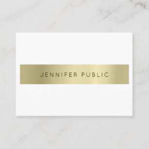 Creëer Uw eigen, moderne Gold White, geavanceerd Visitekaartje
