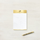 Creëer Uw Eigen Moderne Gouden Marmeren Sjabloon Post-it® Notes (Op bureau)