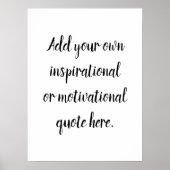 Creëer Uw eigen  moderne Inspirerend prijsopgave Poster (Voorkant)