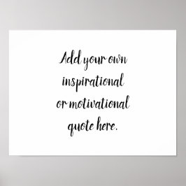 Creëer Uw eigen moderne Inspirerend prijsopgave Poster