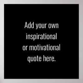 Creëer Uw eigen moderne Inspirerend prijsopgave Poster