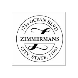 Creëer Uw eigen moderne kalligrafie Elegante Logo Rubberstempel