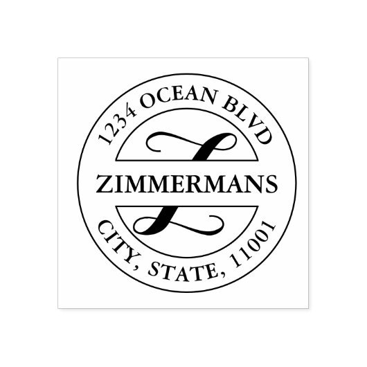 Creëer Uw eigen moderne kalligrafie Elegante Logo Rubberstempel (Afrduk)