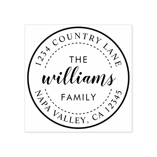 Creëer Uw eigen moderne kalligrafie retouradres Rubberstempel (Afrduk)