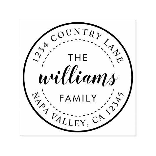 Creëer Uw eigen moderne kalligrafie retouradres Zelfinktende Stempel (Design)